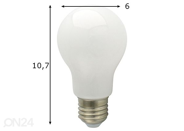 LED лампочка E27 6 Вт размеры