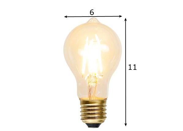LED электрическая лампочка с регулируемой яркостью E27 1,5 W размеры