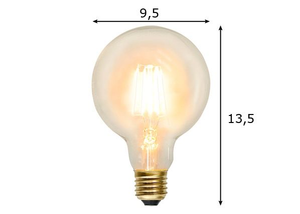 LED электрическая лампочка E27 2,3 W размеры