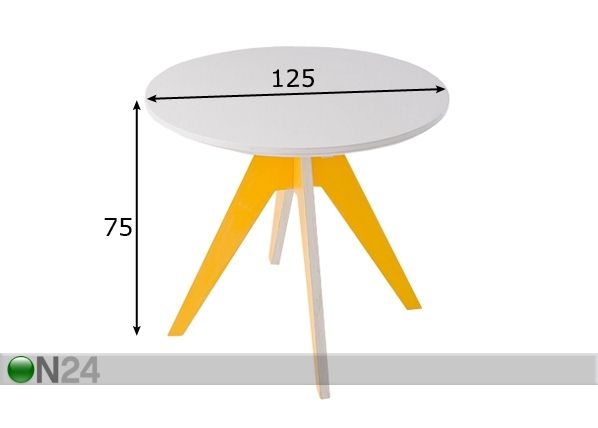 Radis обеденный стол Edi Ø 125 cm размеры