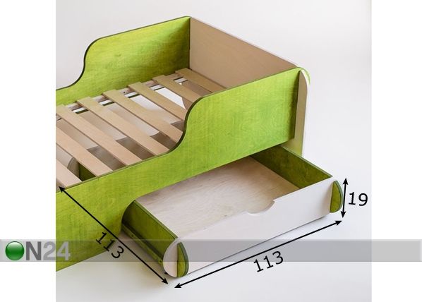 Radis ящик кроватный для детской и подростковой кровати Piku размеры