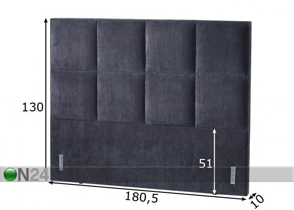 Sleepwell изголовье кровати Kronang 180 cm размеры
