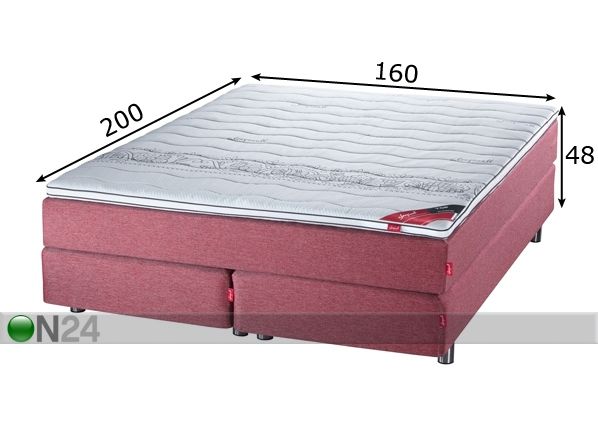 Sleepwell Red Continental кровать medium 160x200 cm размеры