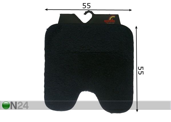 Spirella туалетный коврик California чёрный 55x55cm размеры