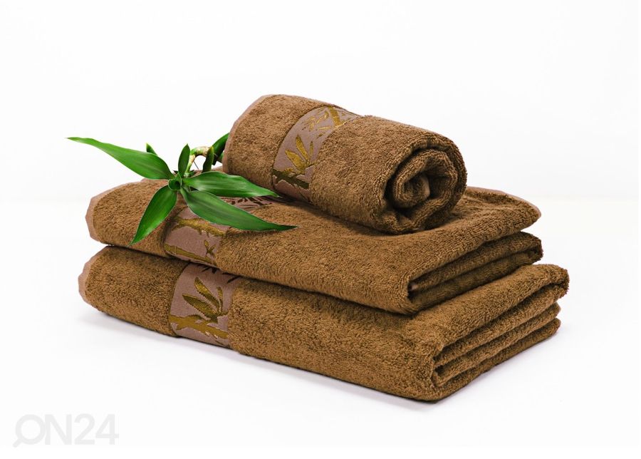 Бамбуковое полотенце коричневое 70x140 cm увеличить