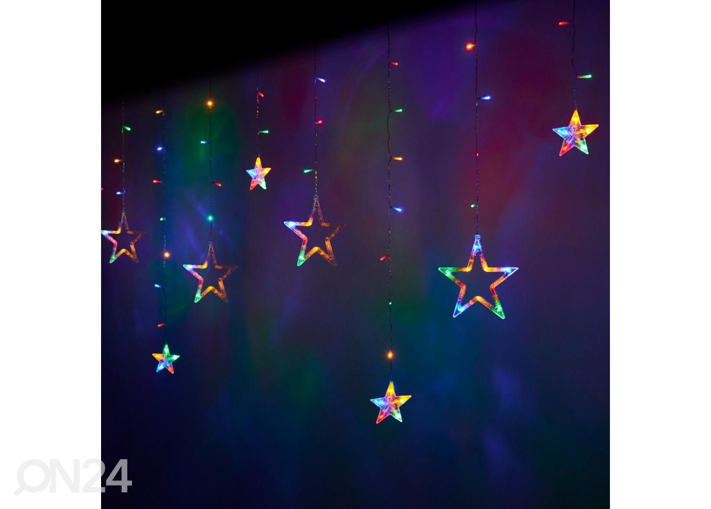 Гирлянда звезды 2,5 м 138LED цветные увеличить