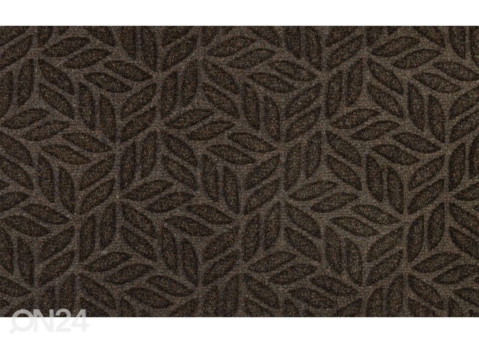 Дверной коврик Dune Leaves dark brown 45x75 cm увеличить