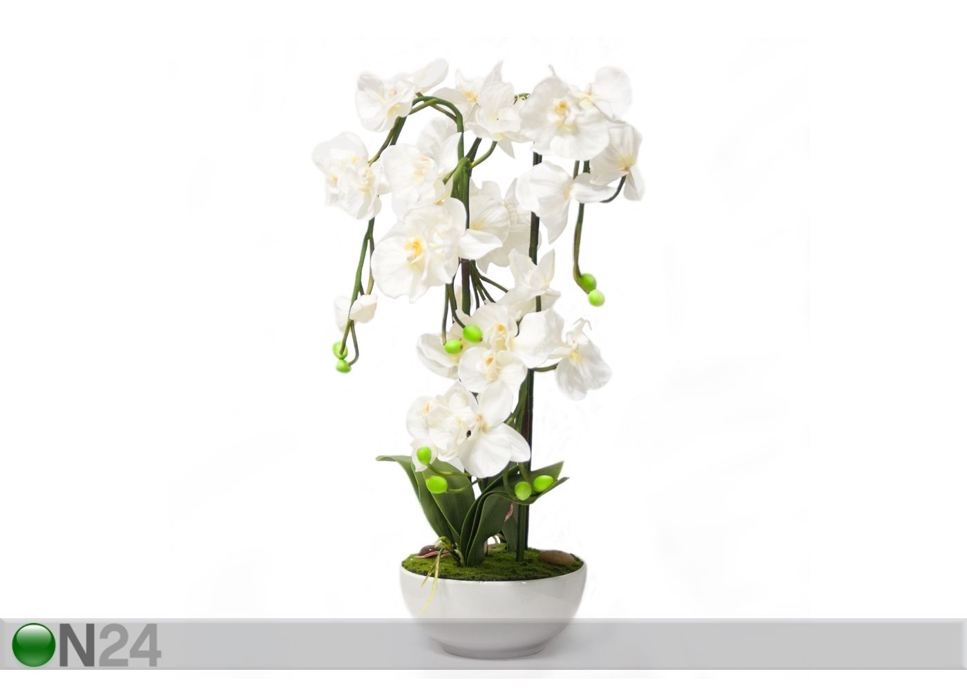 Искусственный цветок Белая орхидея 80 cm увеличить