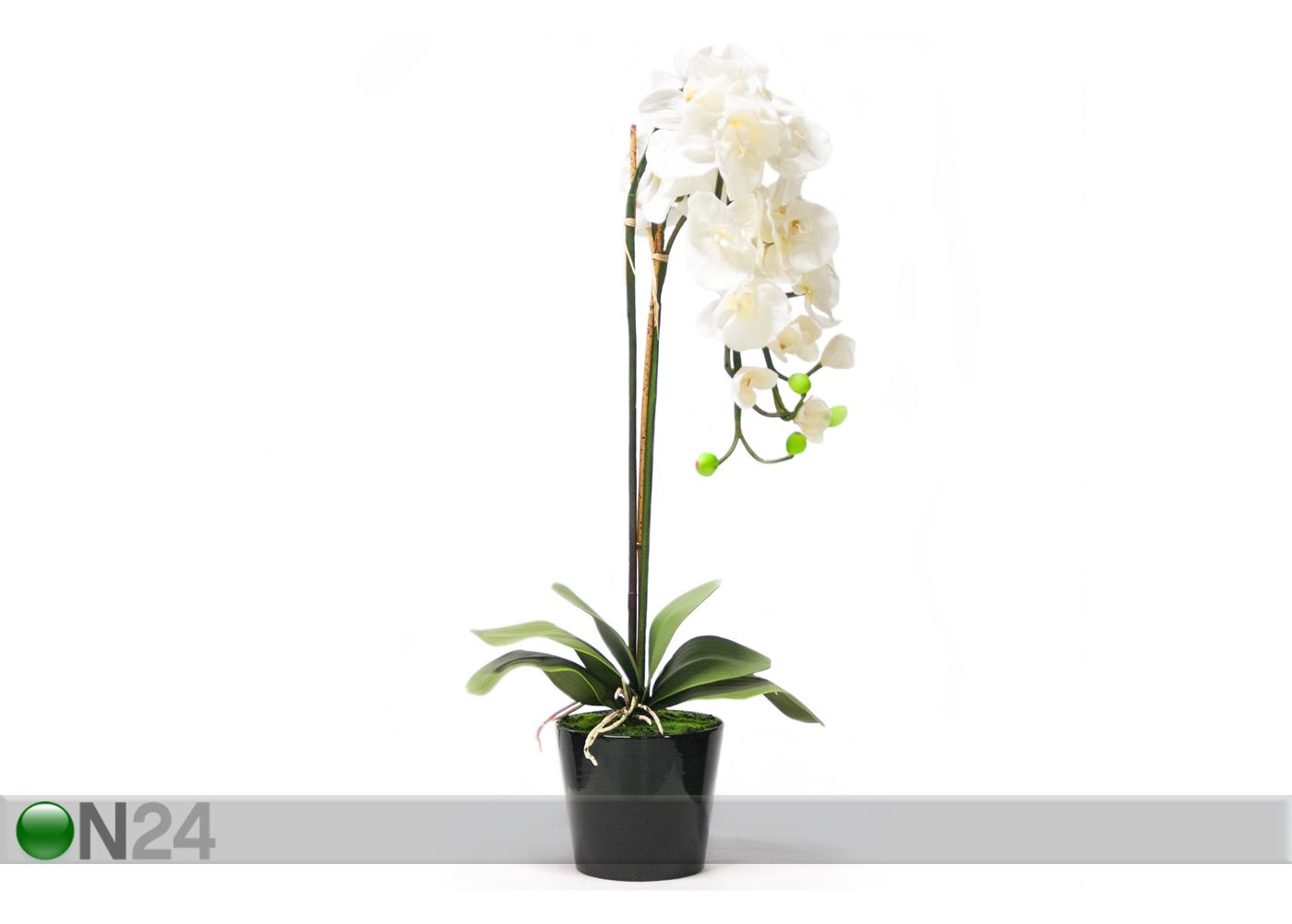 Искусственный цветок Белая орхидея 88 cm увеличить