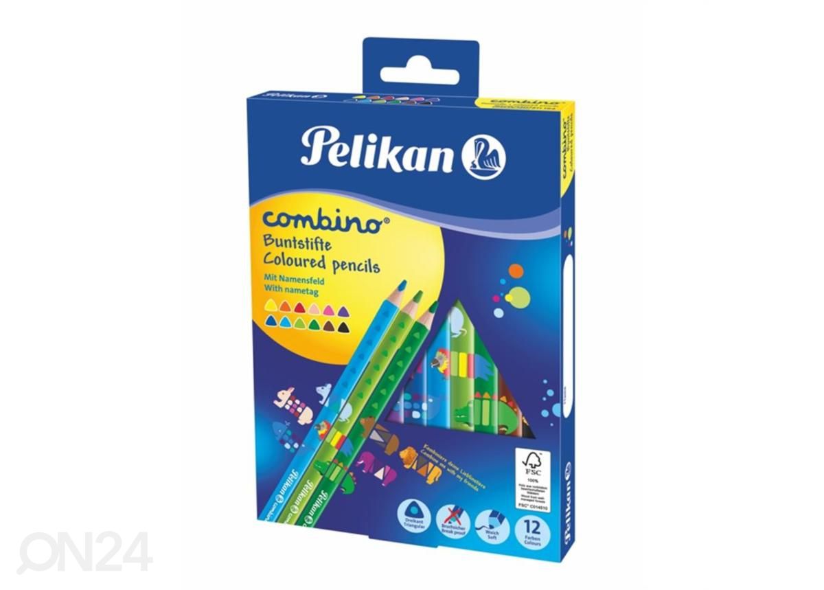 Карандаши цветные 12 цветов Pelikan Combino увеличить