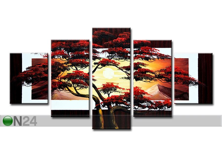 Картина из 5-частей Японское дерево увеличить