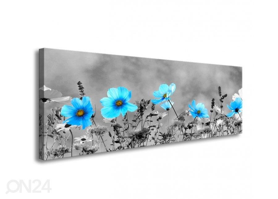 Картина Blue flowers 120x40 cm увеличить