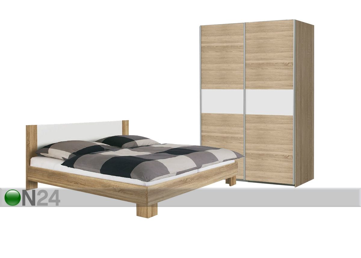 Кровать 160x200 cm + шкаф платяной увеличить