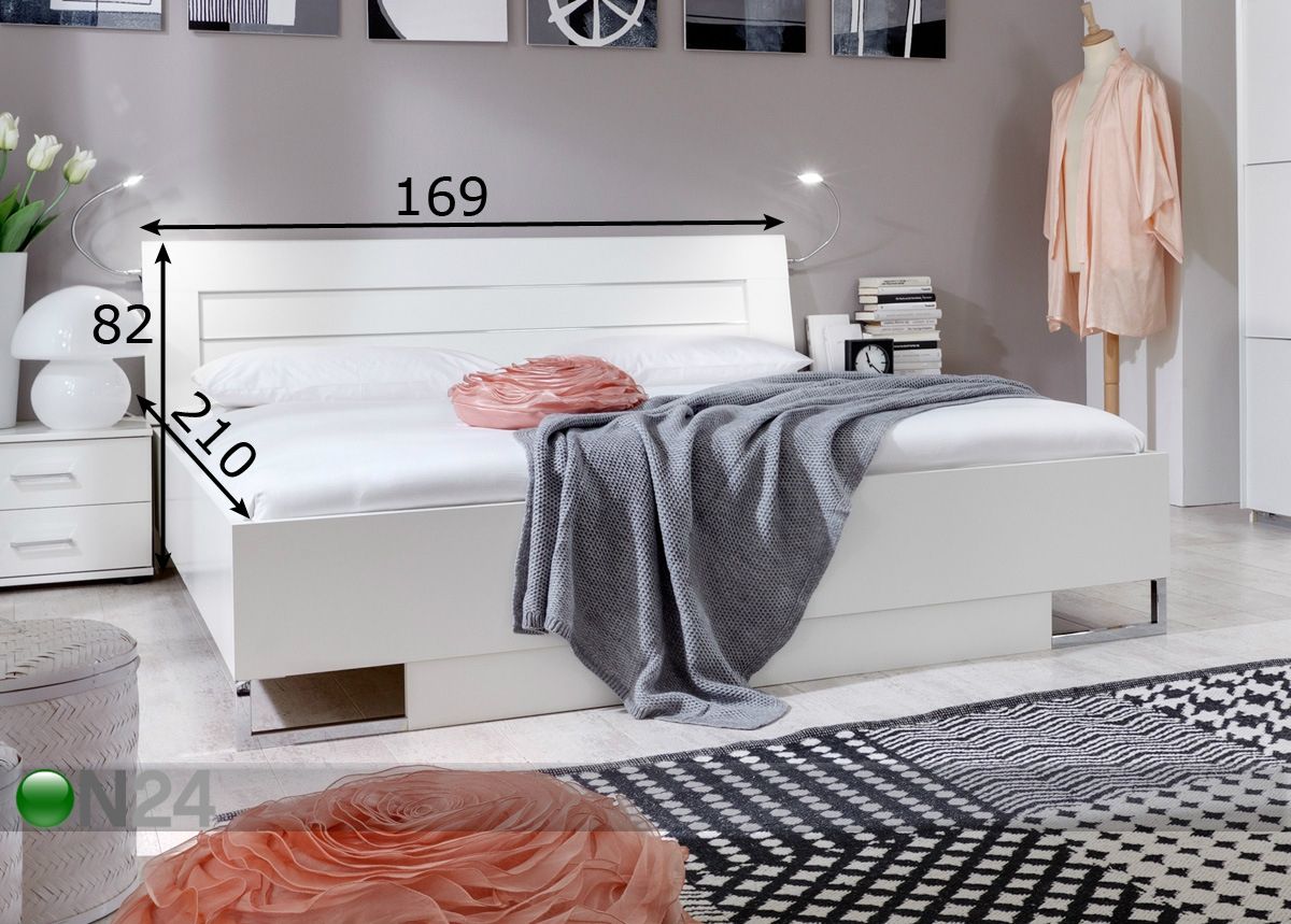 Кровать Davos 160x200 cm увеличить размеры