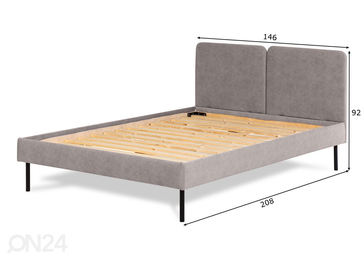 Кровать Mörr 140x200 cm увеличить размеры