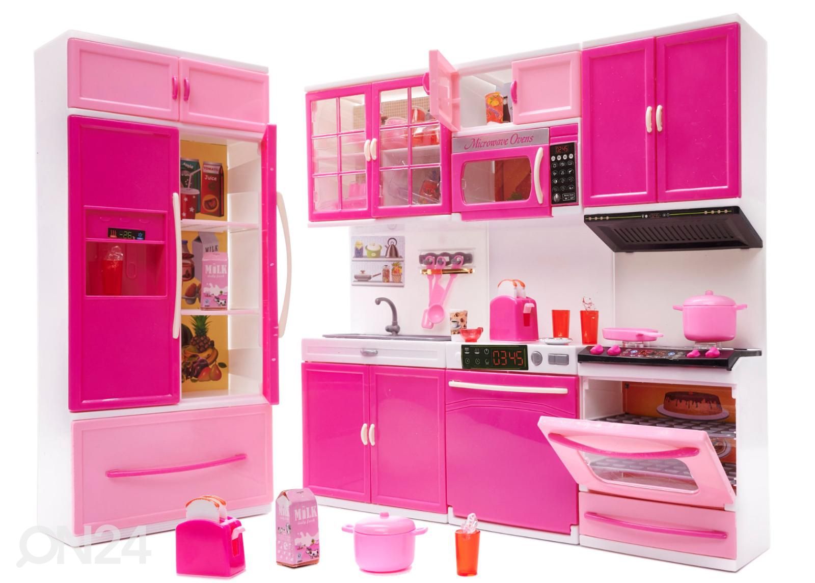 Кукольная кухонная мебель со светодиодной подсветкой и звуком 31x54 см увеличить