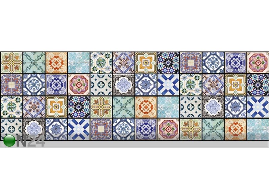 Кухонный фартук Vintage tiles 180x60 см увеличить