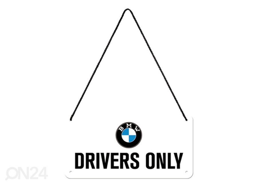 Металлический постер в ретро-стиле BMW - Drivers Only 10x20 см увеличить
