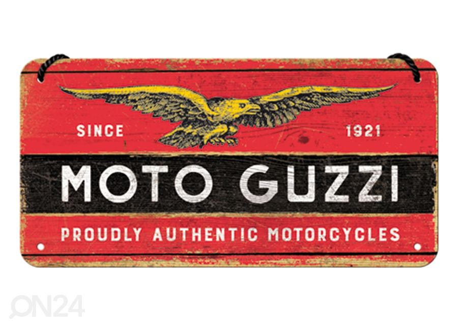 Металлический постер в ретро-стиле Moto Guzzi 10x20 см увеличить