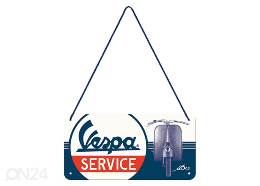 Металлический постер в ретро-стиле Vespa Service 10x20 см увеличить