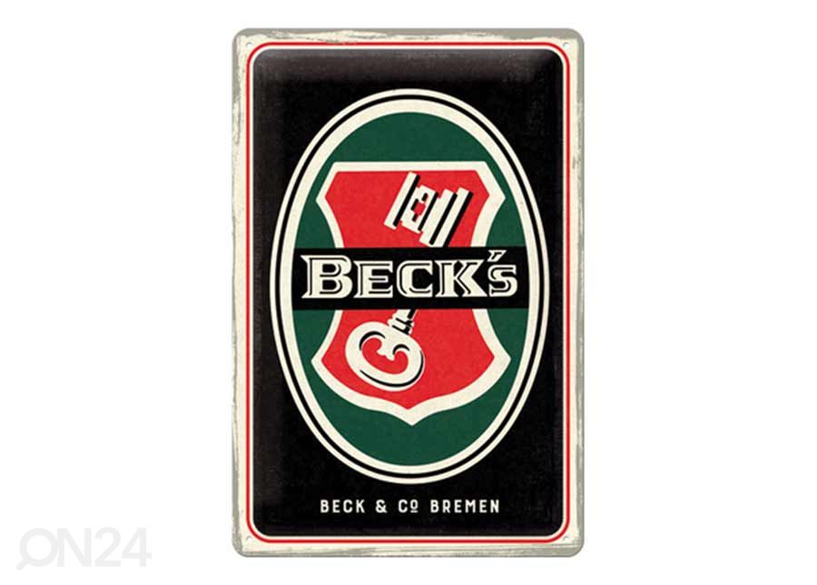 Металлический постер Becks - Key Logo 20x30 см увеличить