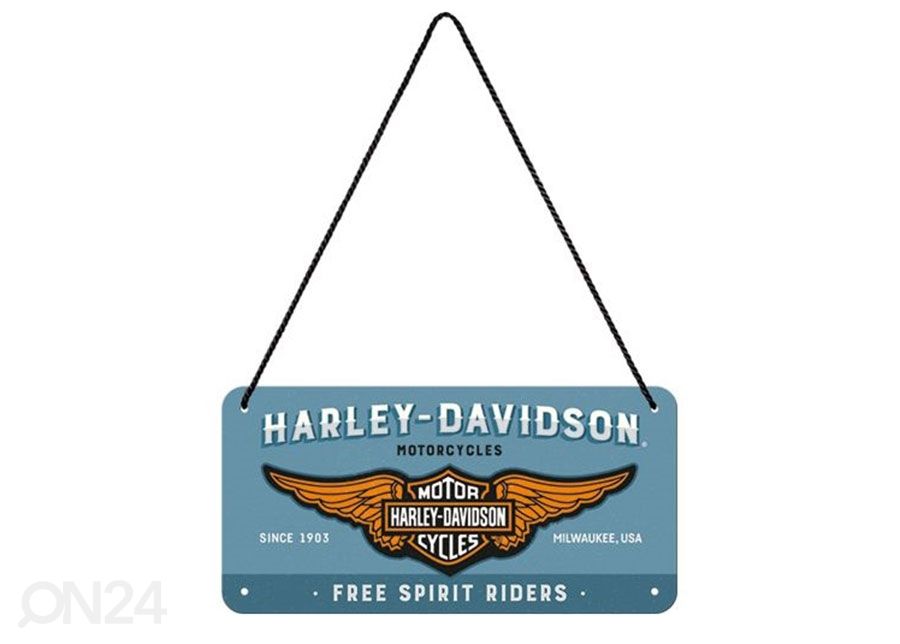 Металлический ретро-постер с логотипом Harley-Davidson 10х20 см увеличить