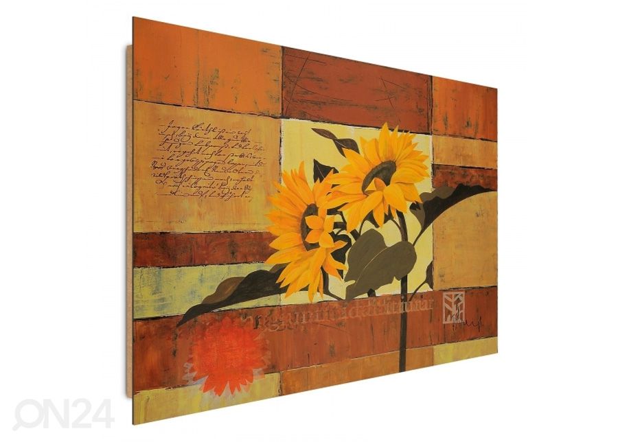 Настенная картина Painted sunflowers 3D 98x68 см увеличить