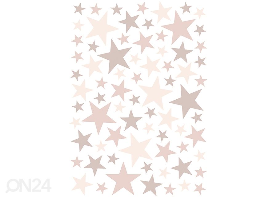 Настенные наклейки Звезды, 74 шт, розовые увеличить