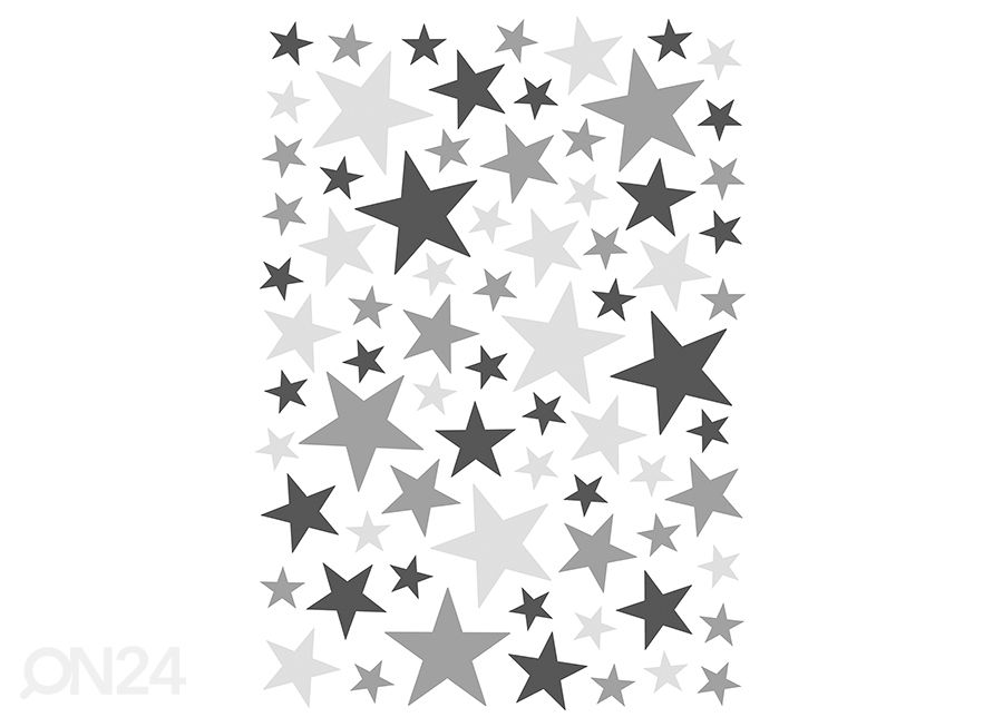 Настенные наклейки Звезды, 74 шт, серые увеличить