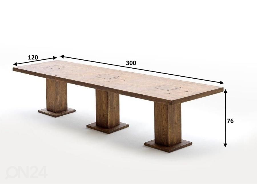 Обеденный стол Manchester 300x120 cm увеличить размеры