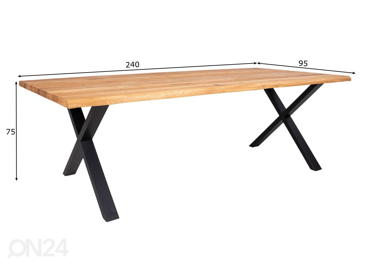 Обеденный стол Toulouse 95x240 cm увеличить размеры