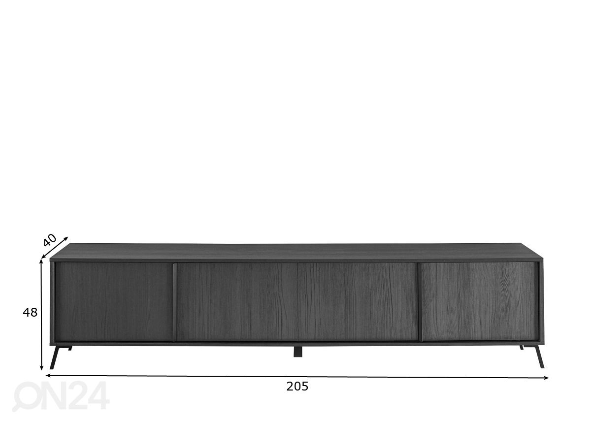 Подставка под ТВ City 205 cm, чёрный увеличить размеры
