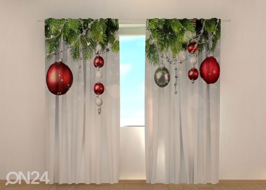 Полузатемняющая штора Christmas Decorations 240x220 см увеличить
