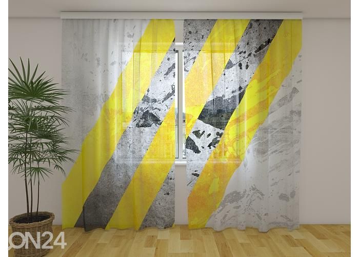 Прозрачная фотоштора Yellow and Gray Lines Abstractions 240х220 см увеличить