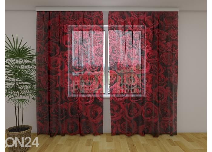 Просвечивающая фотоштора Lovely Red Roses 240x220 см увеличить