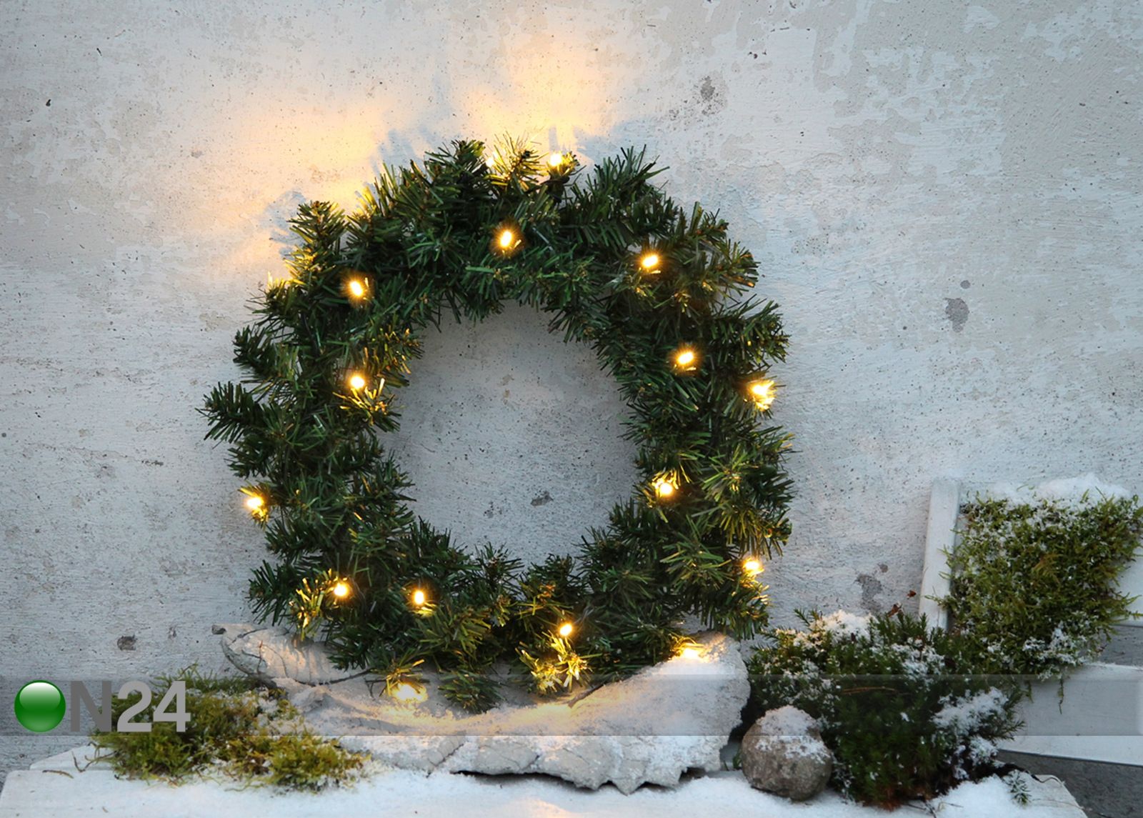 Рождественский венок с LED лампочками Alaska 38 cm увеличить