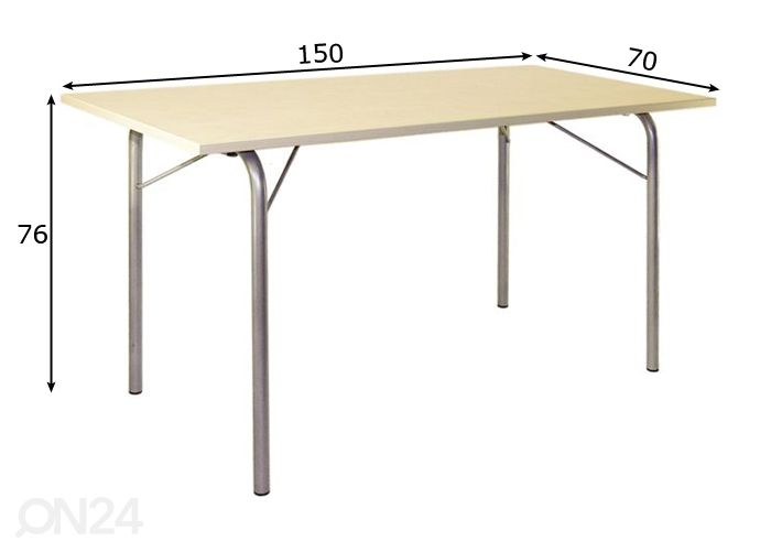 Складной рабочий стол 70x150 см увеличить размеры