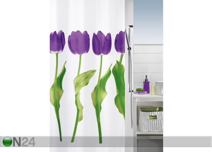 Текстильная штора для ванной Tulipa 180x200 см увеличить