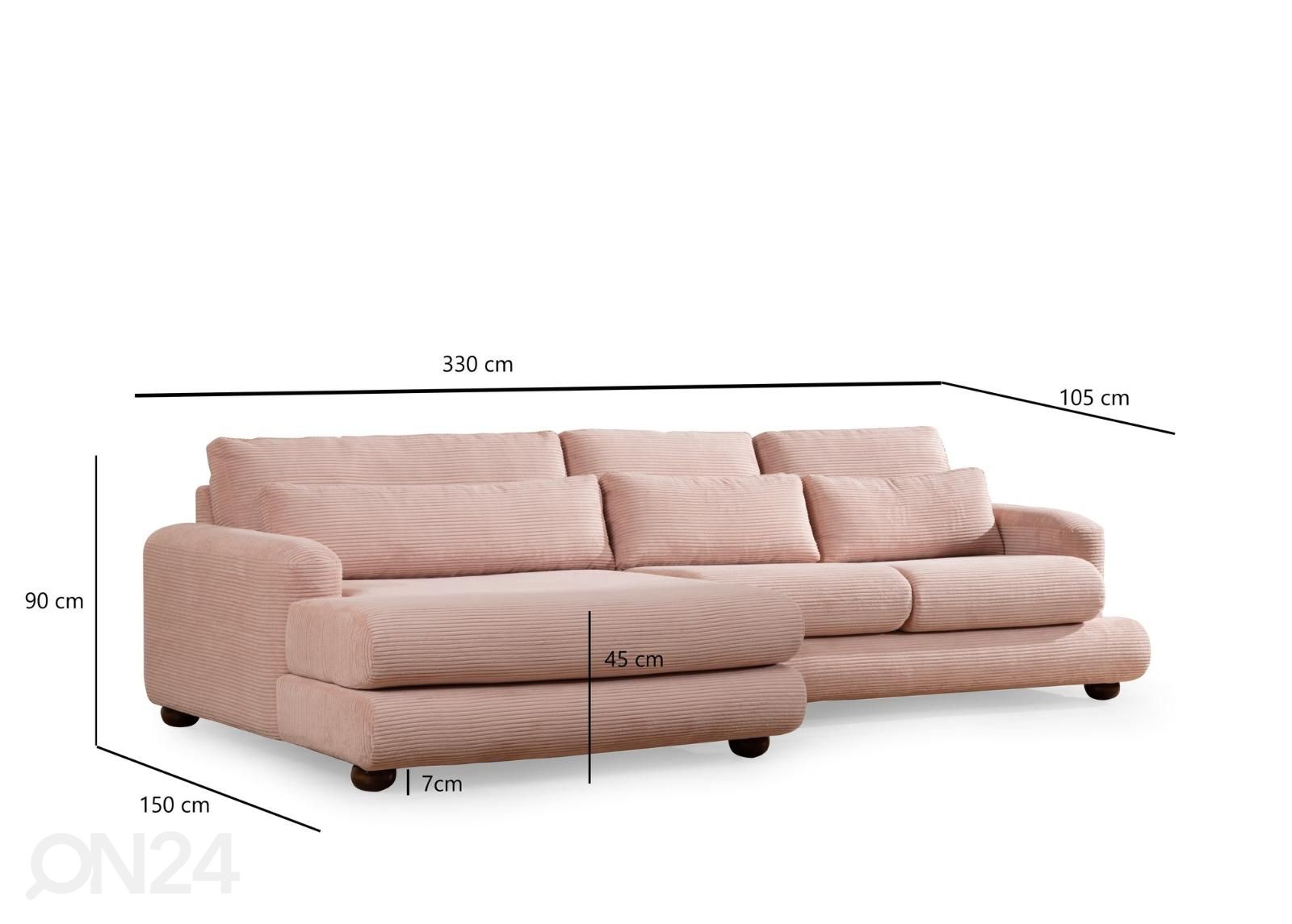 Угловой диван Imus увеличить размеры