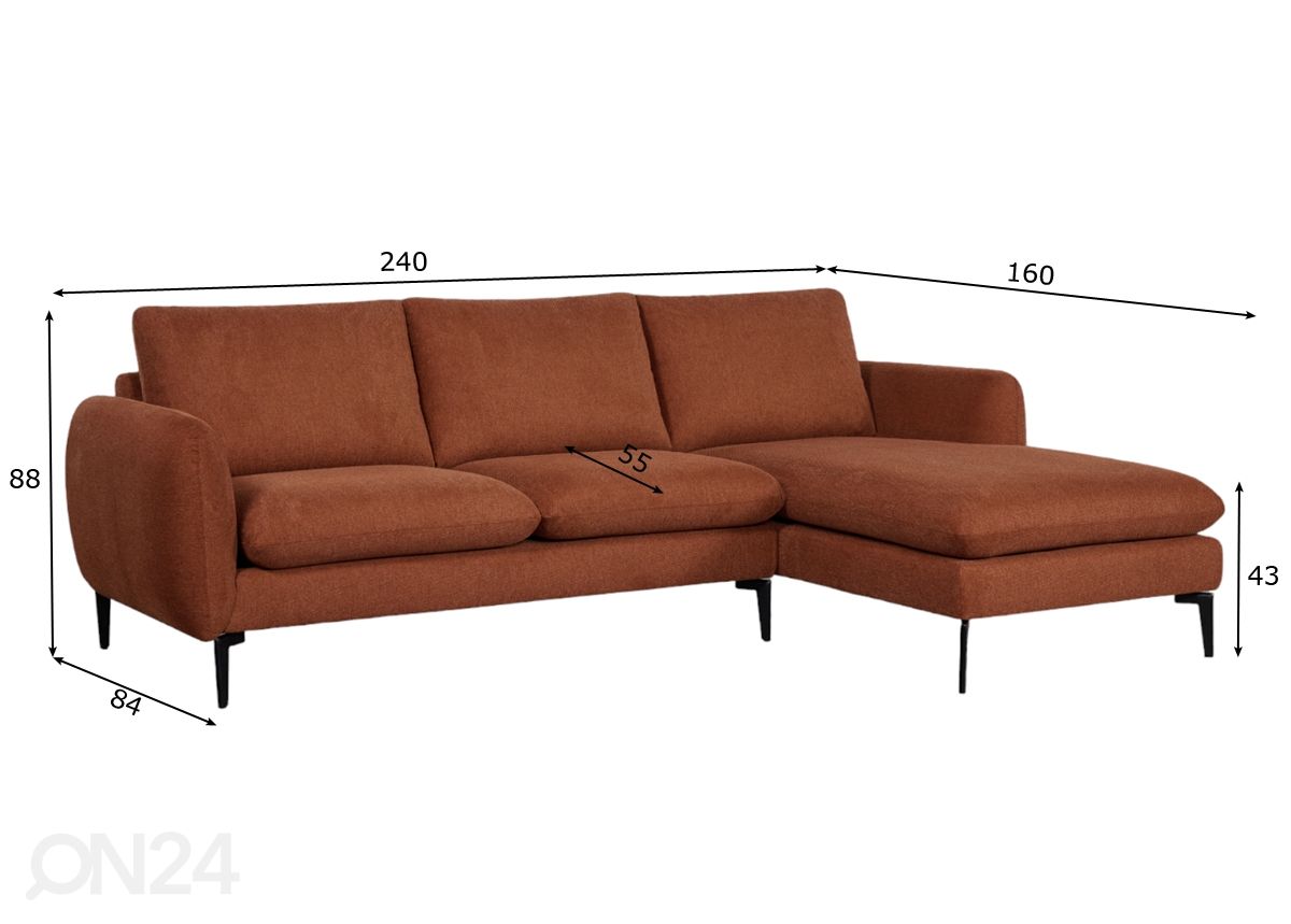 Угловой диван Leonard увеличить размеры