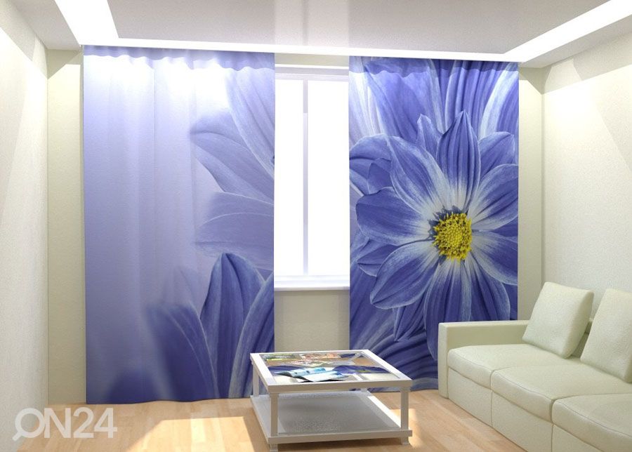 Фотошторы "Blue Flowers" 300x260 см увеличить