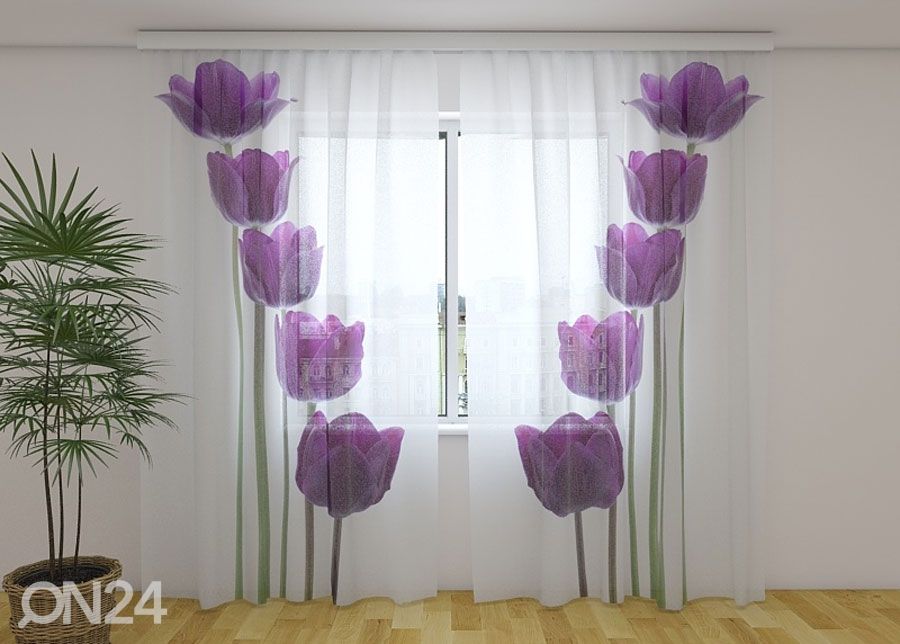 Шифоновая фотоштора Spring tulips 240x220 cm увеличить