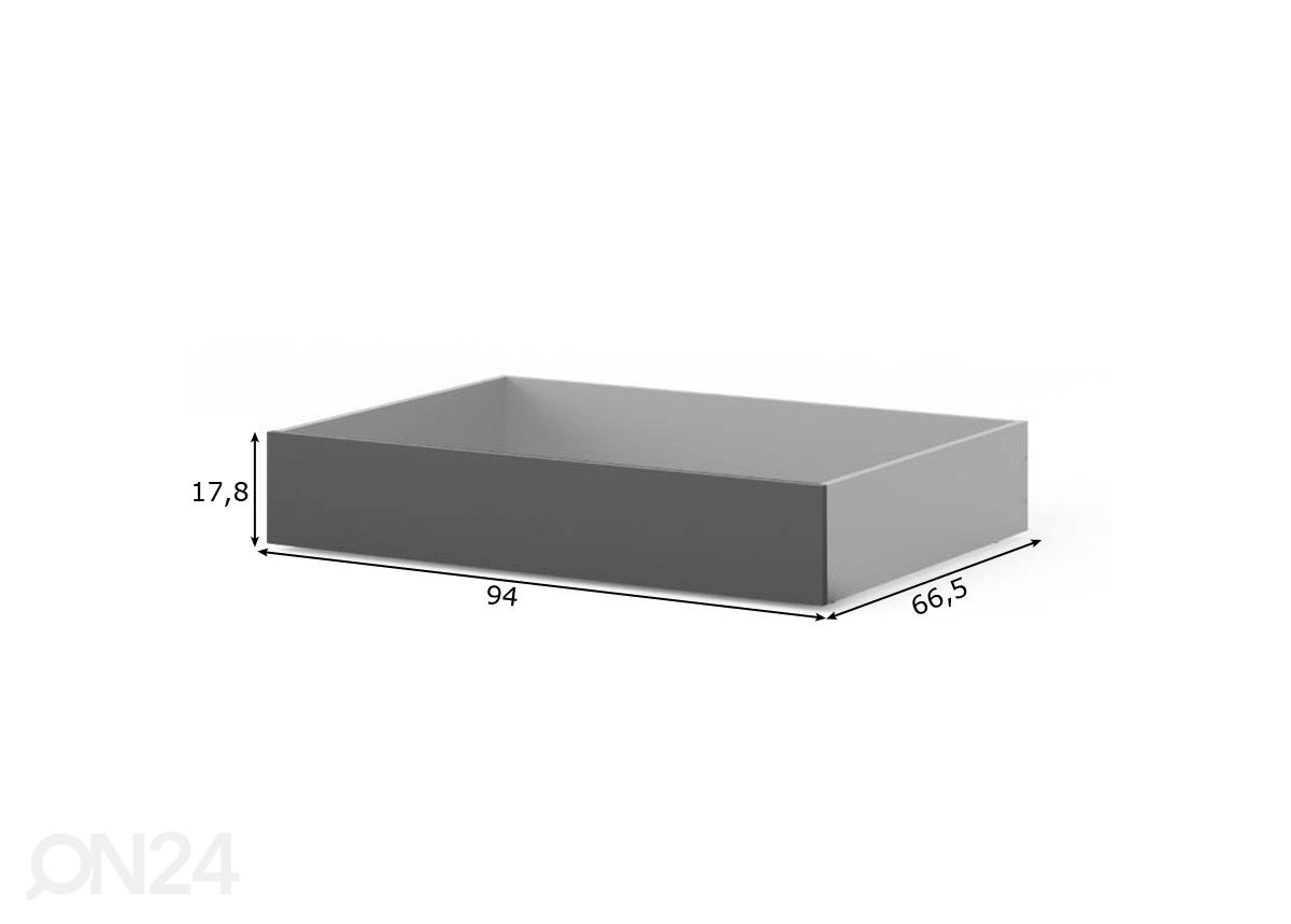 Ящики кроватные Naia 94 cm, 2 шт чёрный матовый увеличить размеры