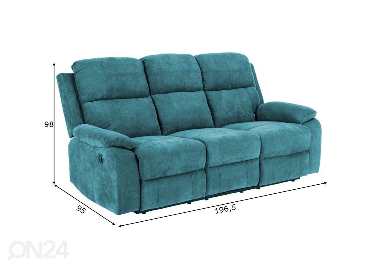 3-местный диван recliner Morten 3 увеличить размеры