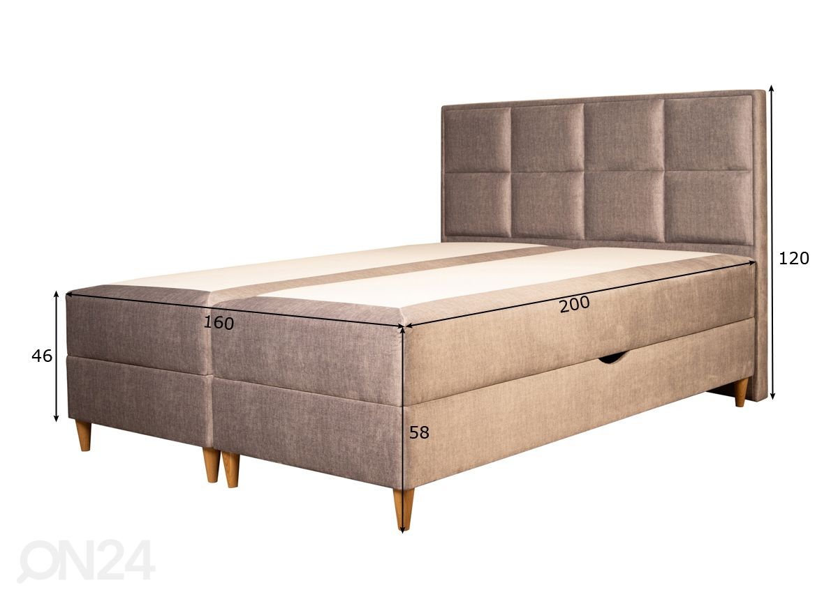 Stroma континентальная кровать с ящиком Perissa 160x200 cm увеличить размеры