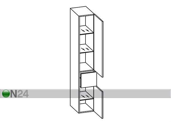 Высокий шкаф в ванную 359