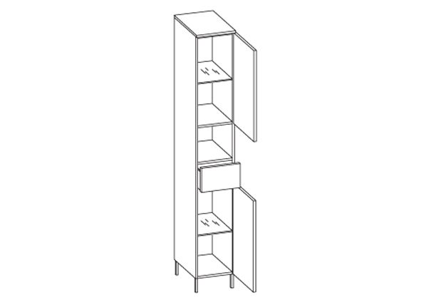 Высокий шкаф в ванную 919