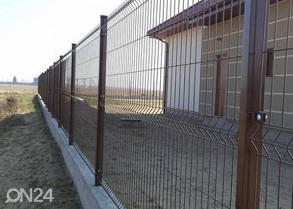 Заборная панель 3D RAL8017, 4 mm 153x250 cm