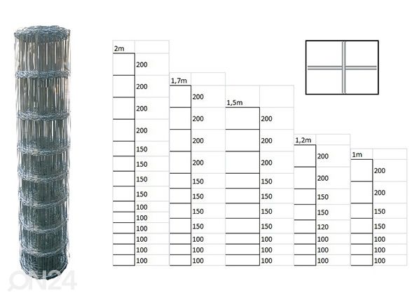 Ограждение для животных из сетки 2,0x50m