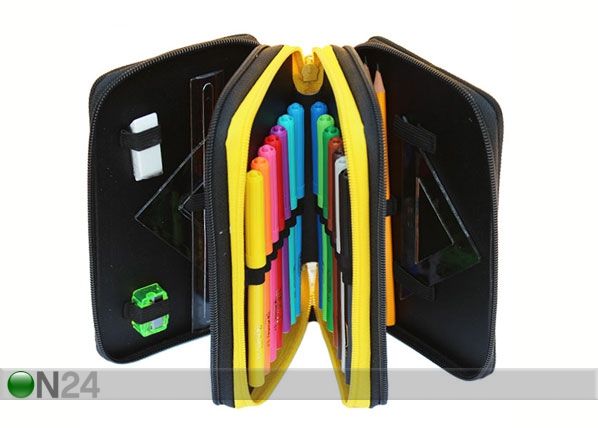 Пенал с наполнением Herlitz Smileyworld Black Stripes